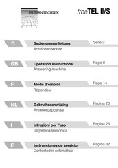 HumanTechnik freeTEL II/S Mode D'emploi