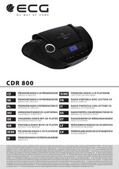 ECG CDR 800 Mode D'emploi