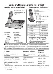 Uniden D1685 Guide D'utilisation