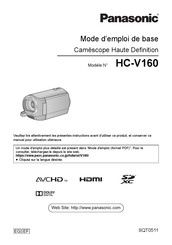 Panasonic HC-V160 Mode D'emploi De Base