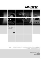 Elektror CFXH2 Traduction De La Notice D'utilisation D'origine