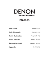 Denon Professional DN-108S Guide D'utilisation