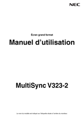 Nec MultiSync V323-2 Manuel D'utilisation