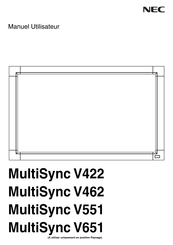 NEC MultiSync V422 Manuel Utilisateur
