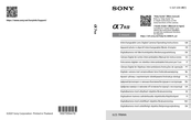 Sony ILCE-7RM4A Mode D'emploi