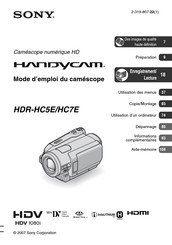 Sony HDR-HC5E Mode D'emploi