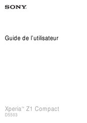 Sony D5503 Guide De L'utilisateur