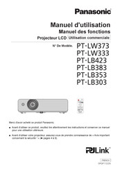 Panasonic PT-LW333 Manuel D'utilisation