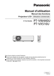 Panasonic PT-VX510U Manuel D'utilisation