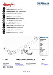 Westfalia Monoflex Nordic 23.4265 Notice De Montage Et D'utilisation