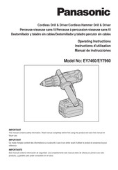 Panasonic EY7460 Instructions D'utilisation