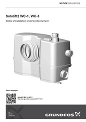 Grundfos Sololift2 WC- Notice D'installation Et De Fonctionnement