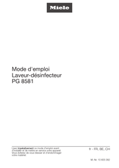 Miele professional PG 8581 Mode D'emploi