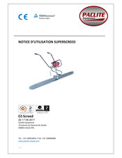 PACLITE Equipment SUPERSCREED Notice D'utilisation