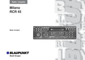 Blaupunkt Milano RCR 45 Mode D'emploi