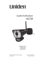 Uniden UDR777HD Guide D'utilisation