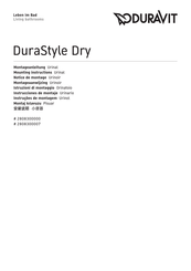 DURAVIT DuraStyle Dry 2808300000 Notice De Montage