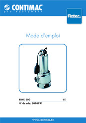 Contimac FLOTEC BIOX 300/10 AUTO Mode D'emploi