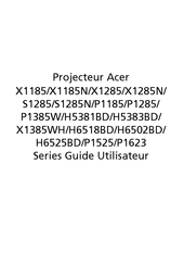 Acer X1185 Série Guide Utilisateur