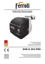 Ferroli SUN G 30/2 PRO Notice D'installation Et D'entretien