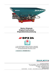 Sulky DPX 24 Notice Originale