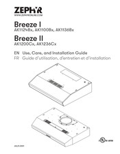 Zephyr Breeze I AK1124B Série Guide D'utilisation, D'entretien Et D'installation