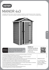 Keter MANOR 4x3 Consignes De Montage