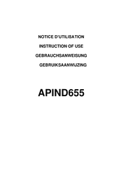 Mobalpa APIND655 Notice D'utilisation