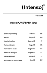 Intenso POWERBANK 10400 Notice D'utilisation