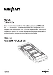 miniBatt POCKET VR Mode D'emploi