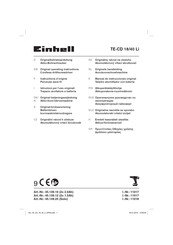 EINHELL 45.139.10 Instructions D'origine