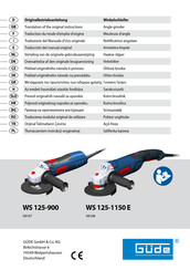 Güde 58108 Traduction Du Mode D'emploi D'origine