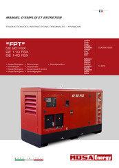 Mosa FPT GE 140 FSX Manuel D'emploi Et D'entretien