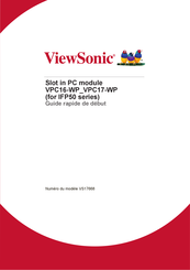 ViewSonic VPC17-WP Guide Rapide De Début