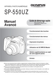 Olympus SP-550UZ Guide De Démarrage Rapide