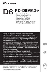 Pioneer PD-D6MK2-K Mode D'emploi