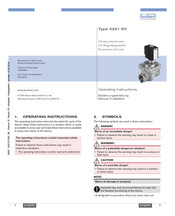 Burkert 5281 EV Manuel D'utilisation