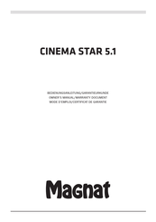 Magnat CINEMA STAR 5.1 Mode D'emploi/Certificat De Garantie