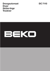 Beko DC 7110 Mode D'emploi