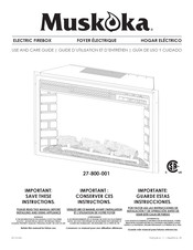 Muskoka 27-800-001 Guide D'utilisation Et D'entretien