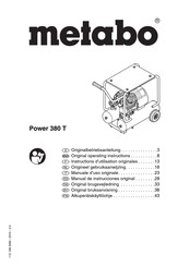 Metabo Power 380 T Instructions D'utilisation Originales