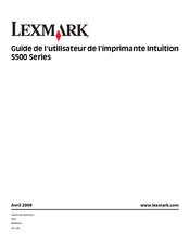 Lexmark S500 Série Guide De L'utilisateur