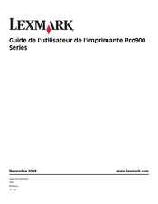 Lexmark Pro900 Série Guide De L'utilisateur