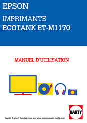 Epson ECOTANK M1170 Série Guide D'utilisation