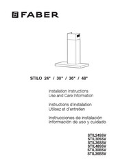 Faber STIL24SSV Instructions D'installation, D'entretien Et D'utilisation
