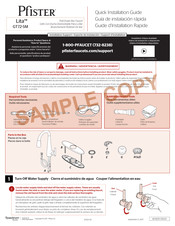 Pfister Lita GT72-SM Guide D'installation Rapide