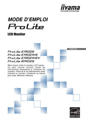 Iiyama ProLite E1902WS Mode D'emploi