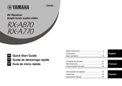 Yamaha RX-A770 Guide De Démarrage Rapide