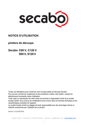 Secabo C120 V Notice D'utilisation