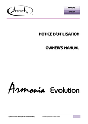 Apertura ARMONIA Evolution Notice D'utilisation